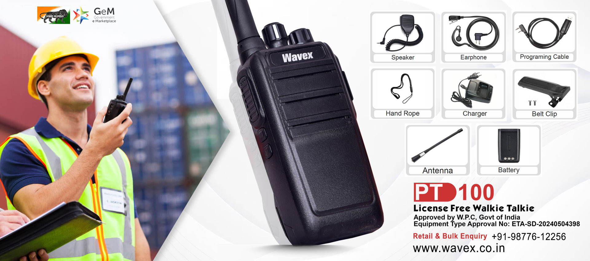 Wavex License Free Walkie Talkie Suppliers Dealers in India Punjab Ludhiana